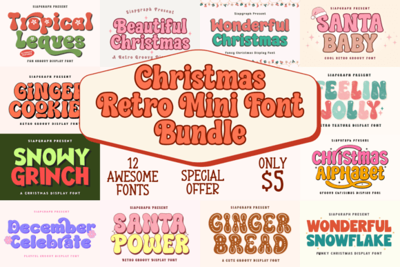 Download Christmas Retro Mini Bundle - Premium Resources
