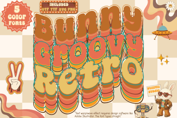 Download Bunny Groovy Retro - Premium Resources