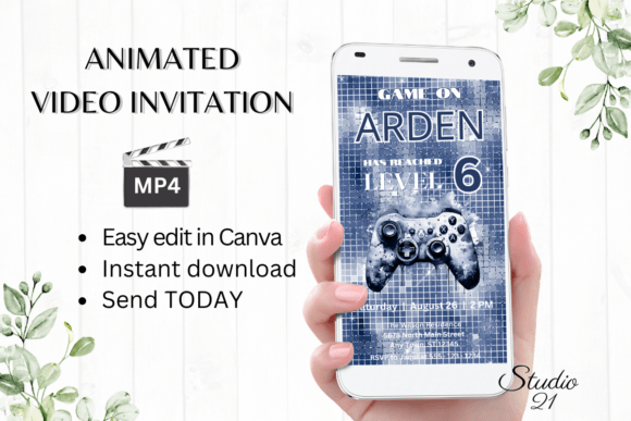 Download Smartphone Video Game Birthday Invite - Birthday Collection