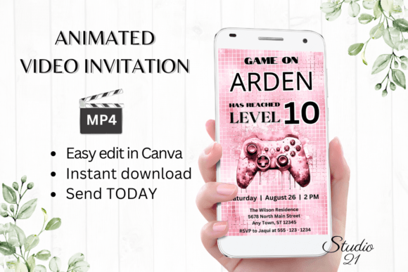 Download Digital Video Game Birthday Invitation - Birthday Collection