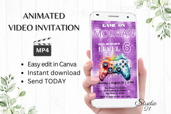Download Animated Video Game Birthday Invite - Birthday Collection